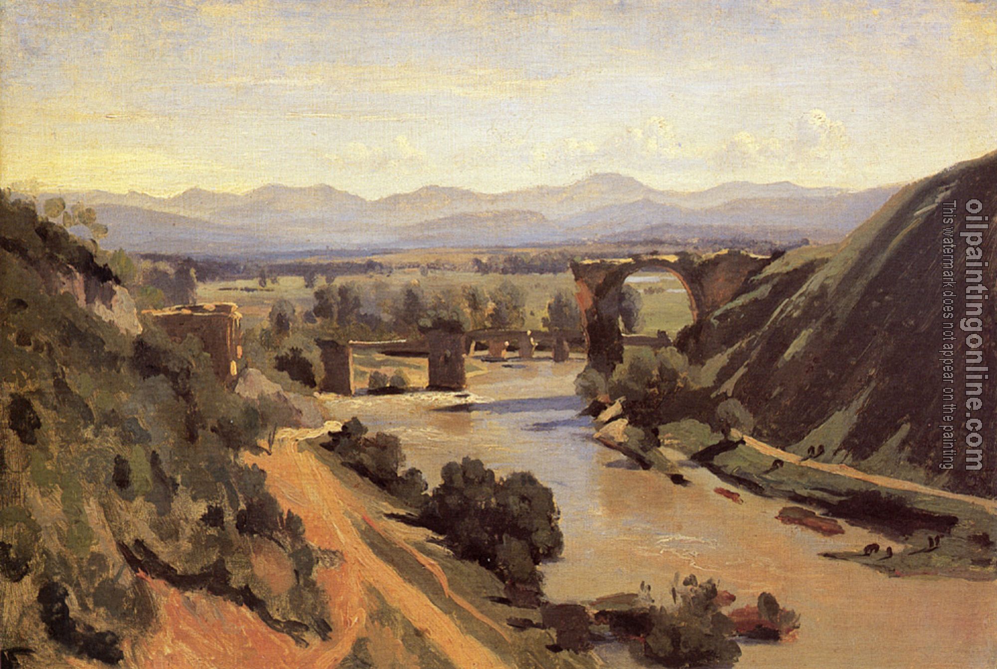 Corot, Jean-Baptiste-Camille - The Augustan Bridge at Narni